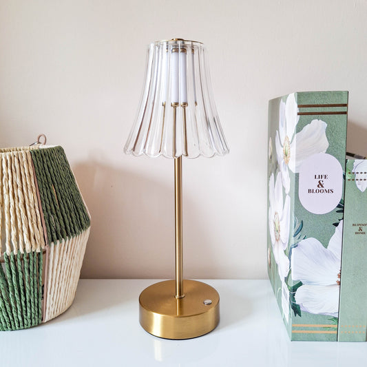 Gold USB LED Traditional Touch Table Lamp