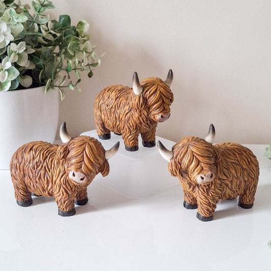 Small Happy Highland Coo Standing