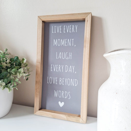 Live Every Moment Framed Plaque