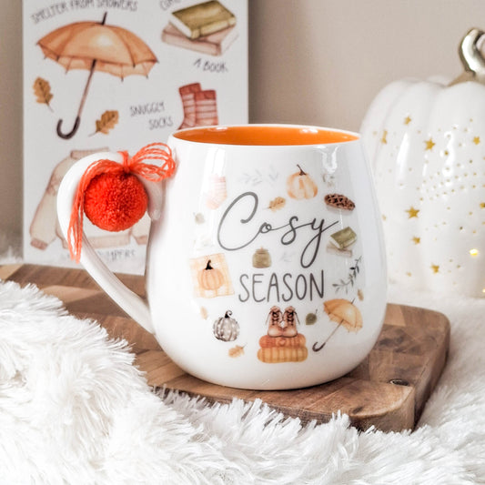 Cosy Season Mug with Pom Pom