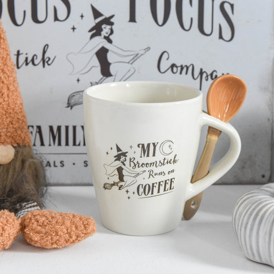 Broomstick Coffee Mug with Spoon