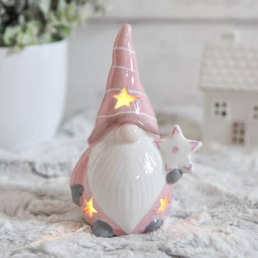 Pastel Pink LED Gonk with Star Ornament