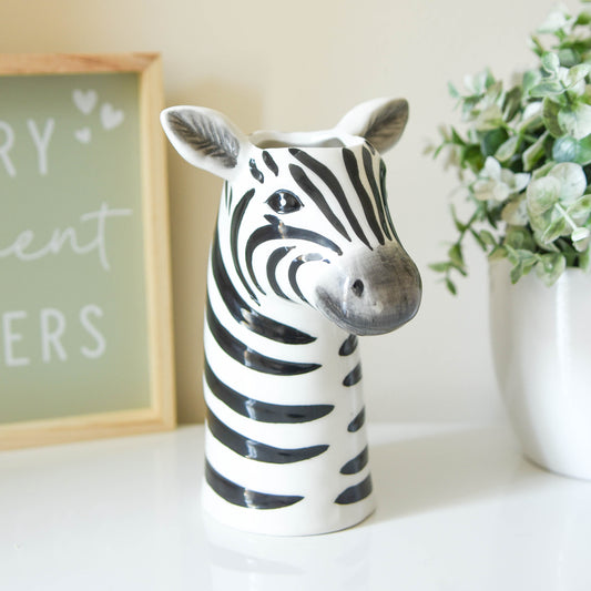 Small Zebra Head Vase