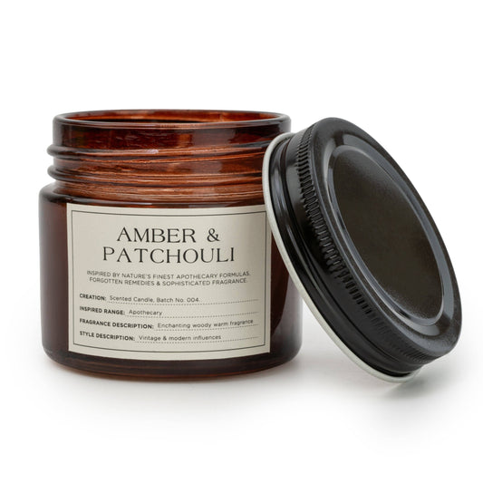 Amber & Patchouli Small Glass Jar Candle