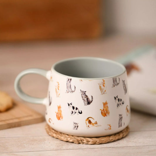 Cat Pattern Ceramic Mug