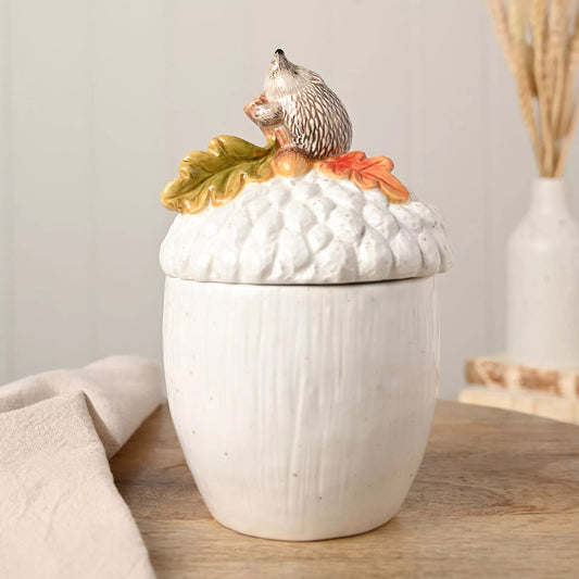 Acorn & Hedgehog Storage Jar