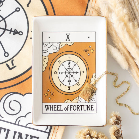 Wheel Of Fortune Vintage Tarot Trinket Dish