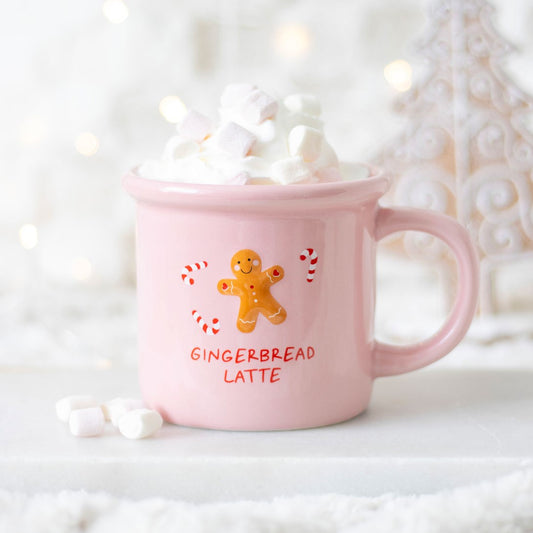Pink Gingerbread Latte Ceramic Mug