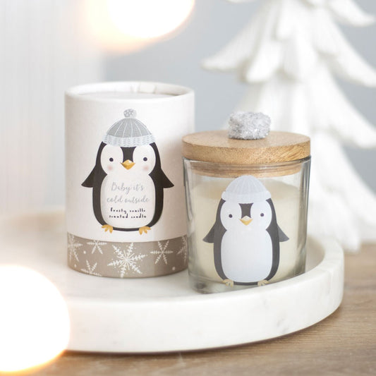 Penguin Frosty Vanilla Scented Candle