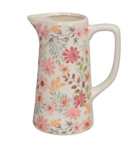 Pink Floral Decorative Jug Vase