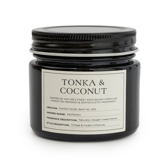 Tonka & Coconut Small Glass Jar Candle