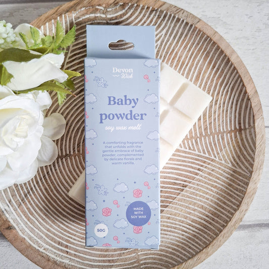 Baby Powder Mini Wax Melt Snap Bar