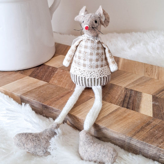 Brown Fabric Sitting Mouse