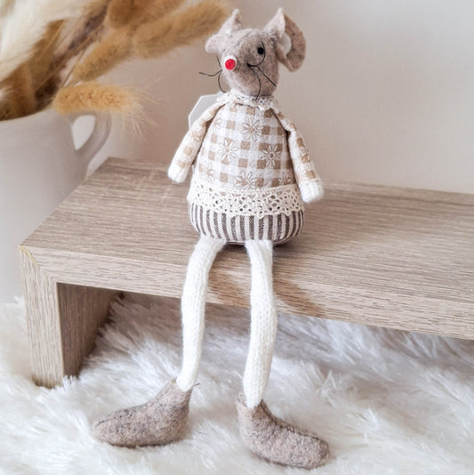 Brown Fabric Sitting Mouse