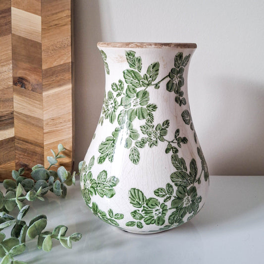 Green Clematis Bouquet Vase