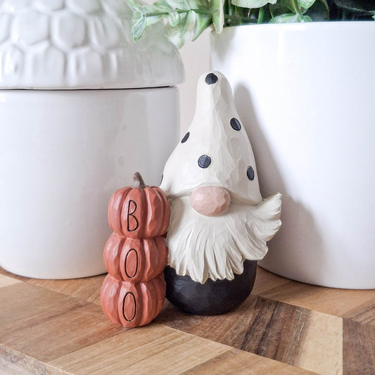 Mini Boo Gonk with Pumpkins Ornament