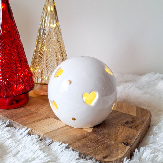 White Heart LED Ball