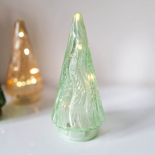Glass LED Christmas Tree Indoor Ornament