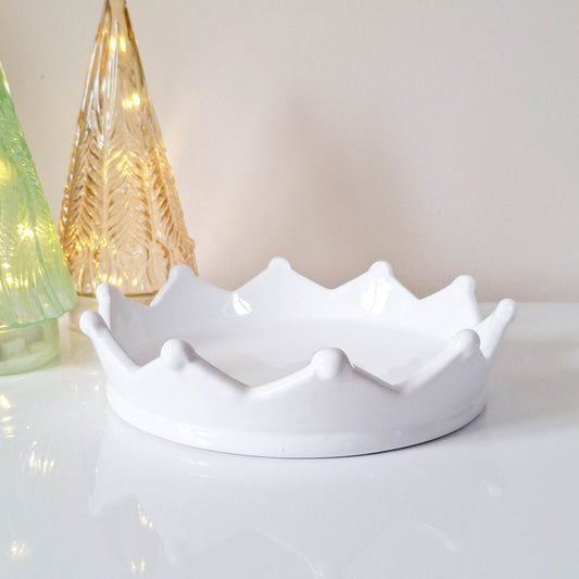 White Ceramic Crown Tray