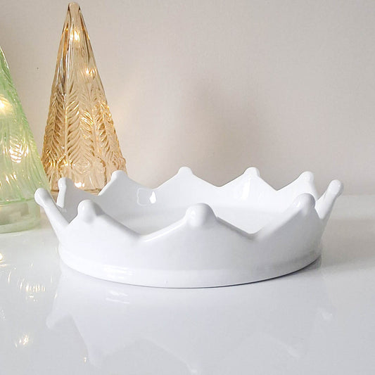 White Ceramic Crown Tray