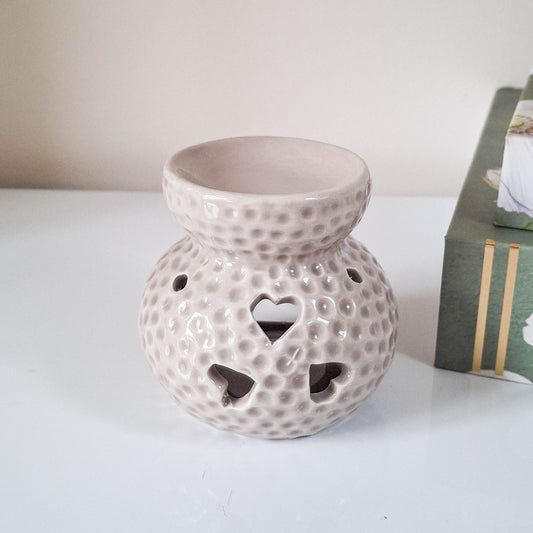 Small Mocha Heart Oil Burner