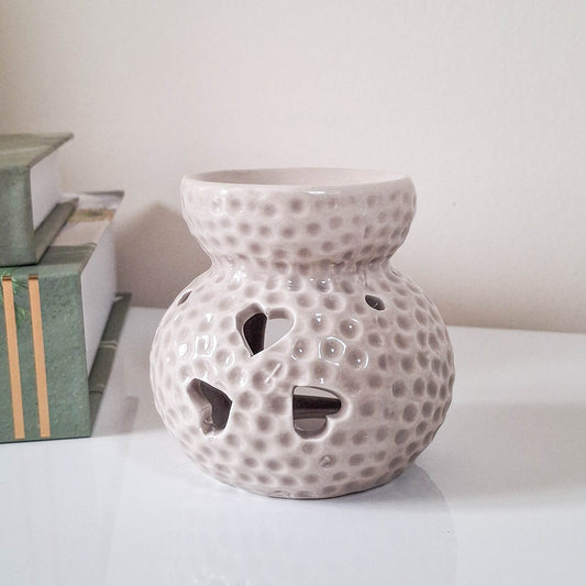 Small Mocha Heart Oil Burner