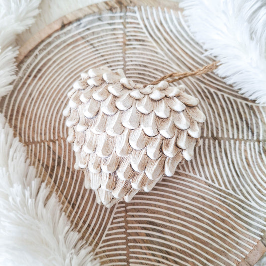 Glitter Angel Wing Heart Hanging Decoration