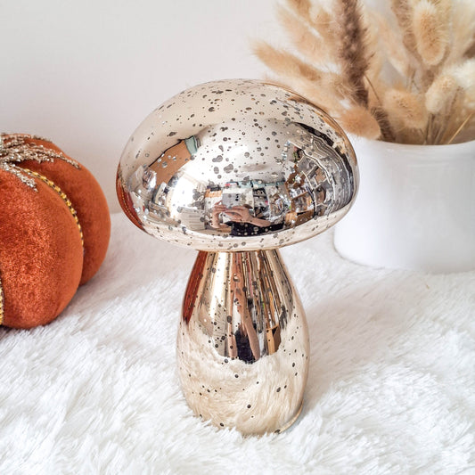 Gold LED Mushroom Ornament