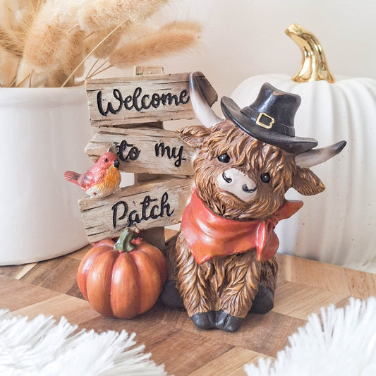 Welcome To My Patch Highland Cow Ornament
