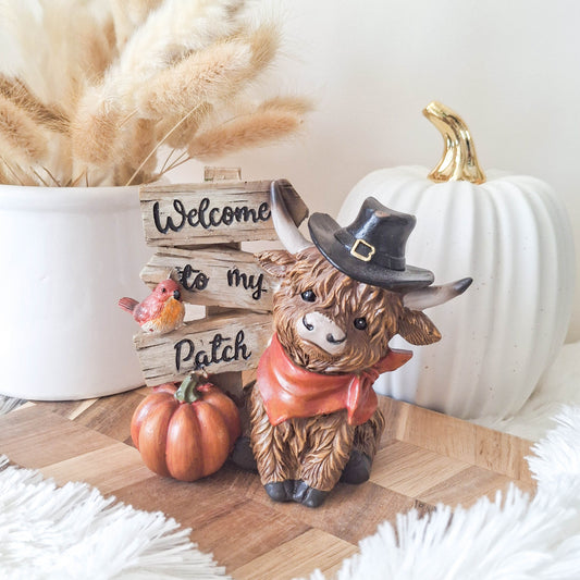 Welcome To My Patch Highland Cow Ornament