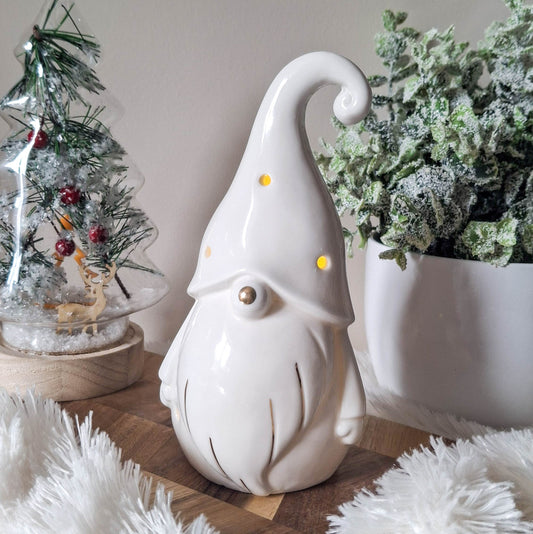 Frosty Gonk White LED Ornament
