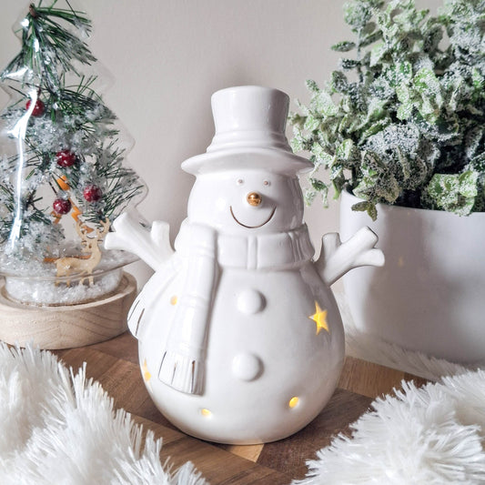 BACK SEPT Frosty Snowman White LED Ornament