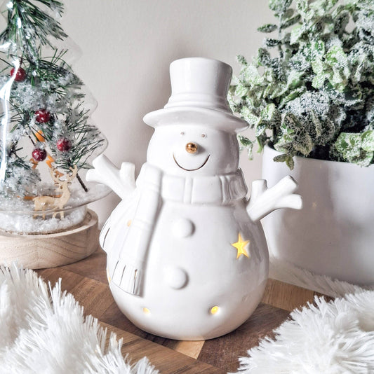 BACK SEPT Frosty Snowman White LED Ornament