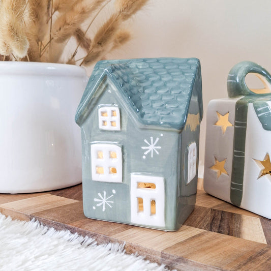 Green Snowflake LED House