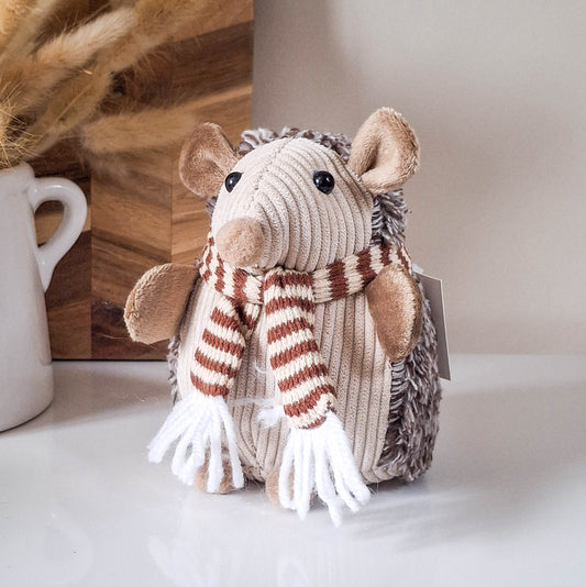 Textured Fabric Hedgehog with Scarf