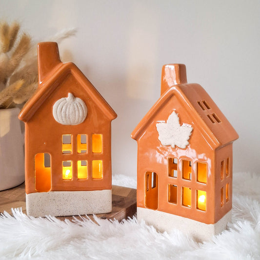 Orange Ceramic LED House