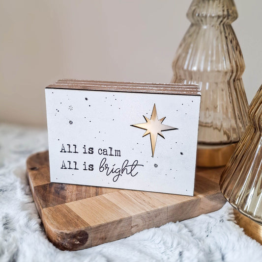 All Is Calm All Is Bright Small LED Sign