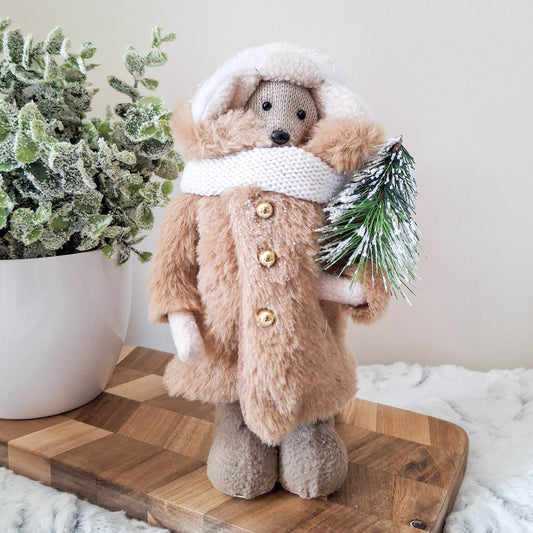 Standing Bear in Fur Coat