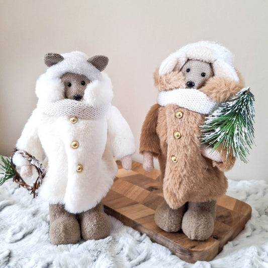 Standing Bear in Fur Coat