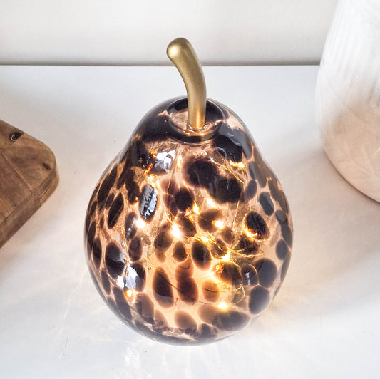 Tortoiseshell Glass LED Pear