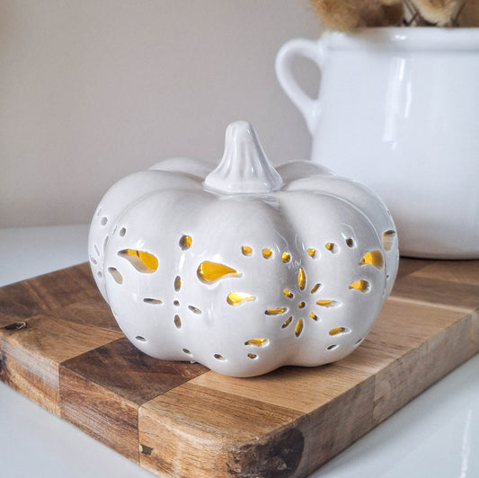 Natural Cutout LED Pumpkin