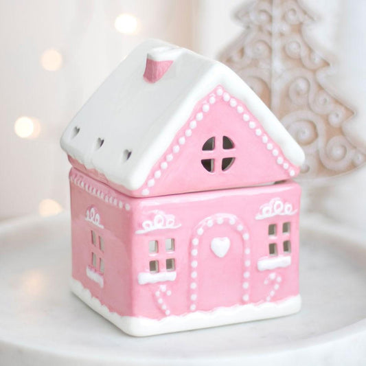 Pink Gingerbread House Oil & Wax Warmer