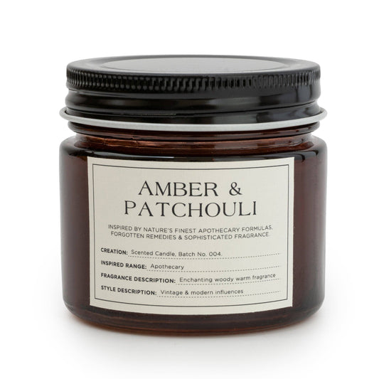 Amber & Patchouli Small Glass Jar Candle