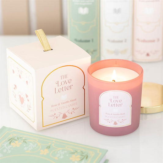 The Love Letter Rose & Vanilla Scented Candle