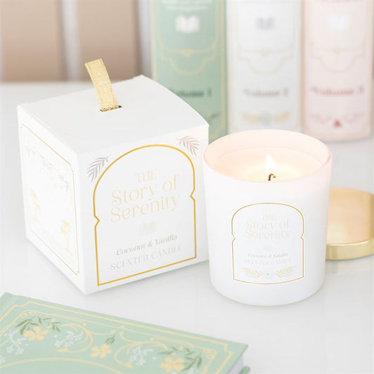 The Story Of Serenity Coconut & Vanilla Scented Candle