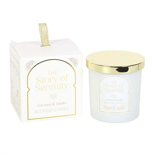 The Story Of Serenity Coconut & Vanilla Scented Candle