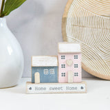 Home Sweet Home Pastel Houses Plaque