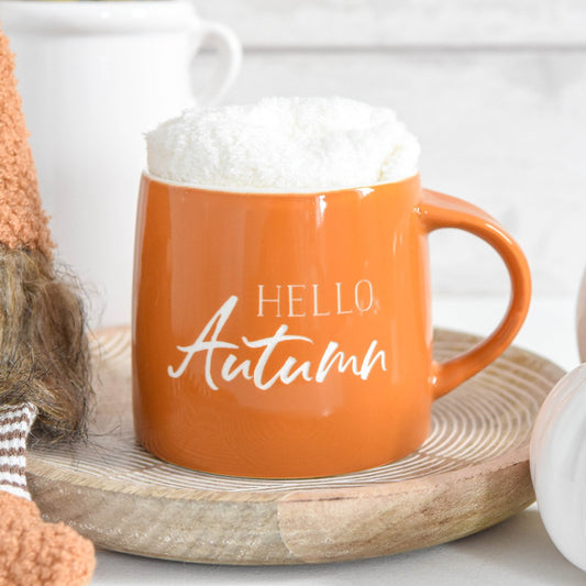 Hello Autumn Mug & Cosy Socks Gift Set