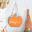 Hello Pumpkin Wooden Hanger