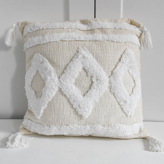 Cream Geometric Cushion